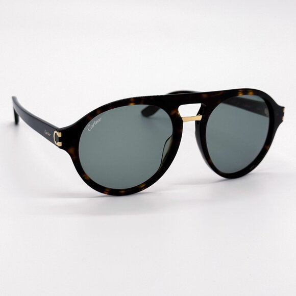 NEW CARTIER CT0130S 003 MAN HAVANA SUNGLASSES - Picture 3 of 9